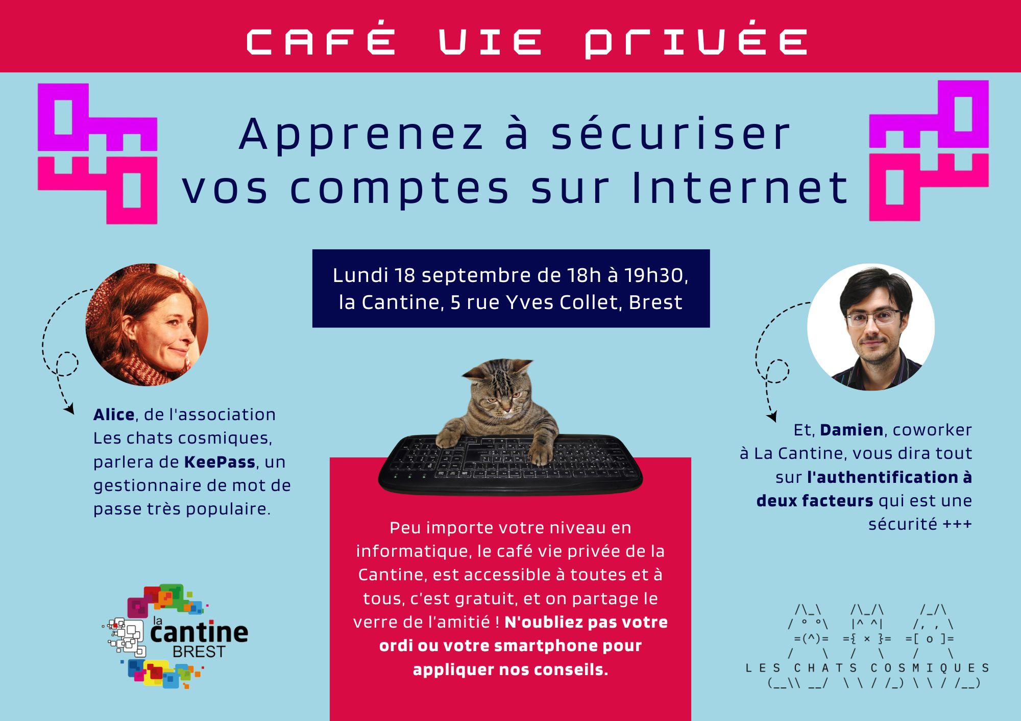 Visuel du café vie privée de la Cantine numérique de Brest le 18 septembre